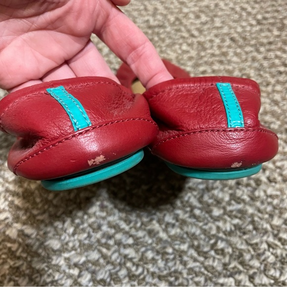Tieks Red Ballet Flats leather slip on shoes Size 8 - Picture 5 of 6
